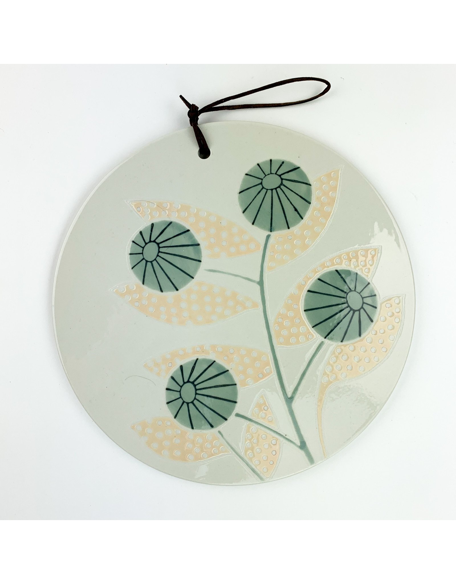 Creative Co-Op Floral Patter Ceramic Cheese Board
