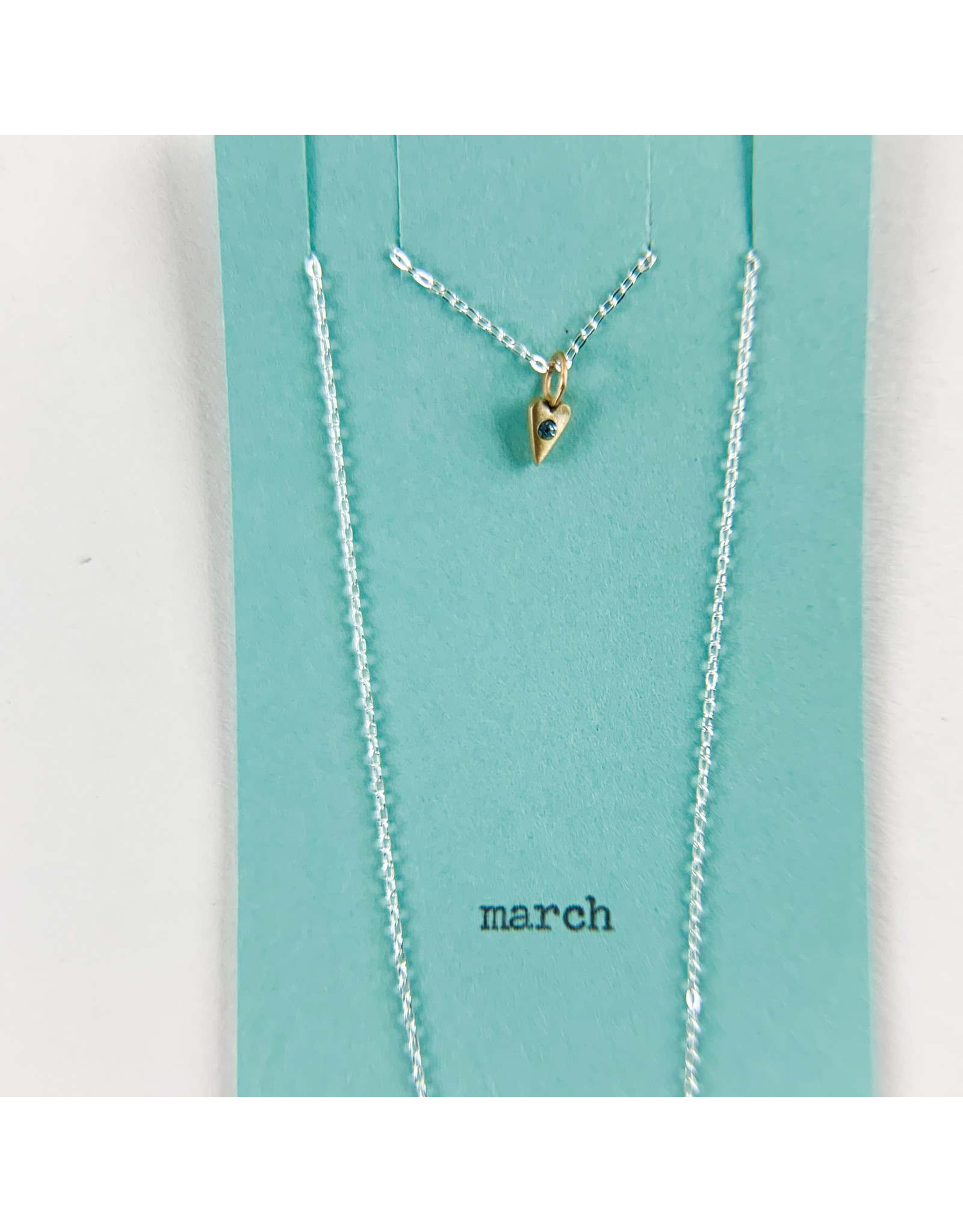 Penny Larsen March Necklace/Aquamarine Silver Chain