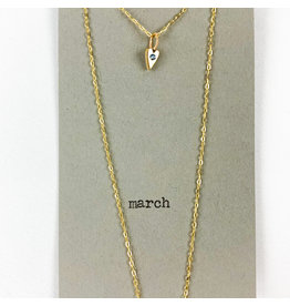 penny larsen March Necklace/ Aquamarine Gold Chain
