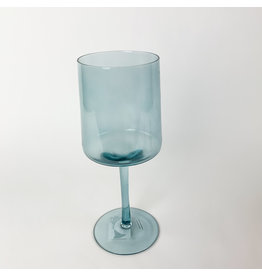 Creative Co-Op Drinking Glass Blue Stemmed