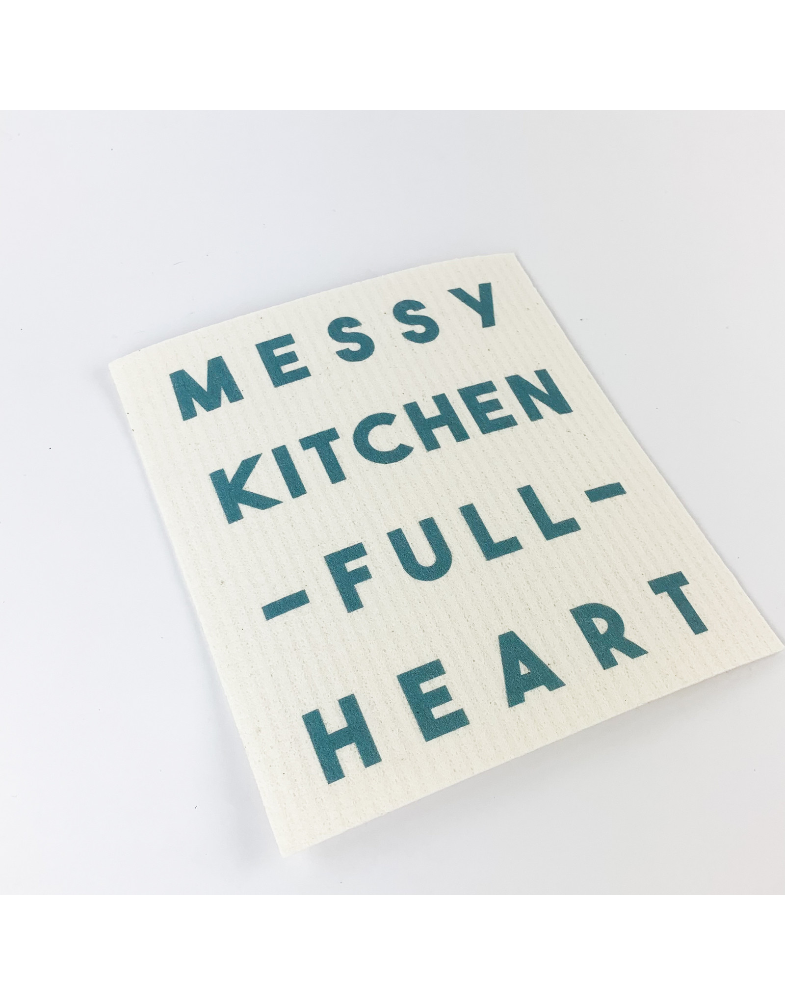 Creative Co-Op Swedish Dish Cloth Messy Kitchen Full Heart