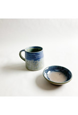 Creative Co-Op Stoneware Mug and Tray Set Blue