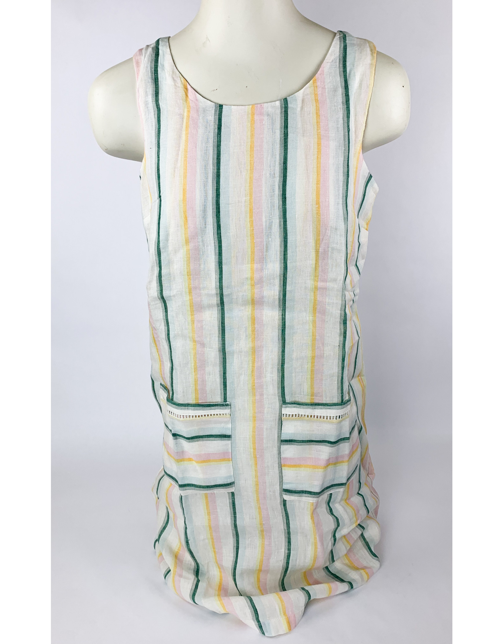 Stripe Linen Dress - Natural