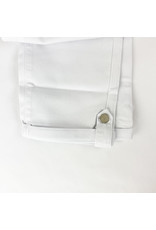 Charlie B Rolled Up Pant with Cuff Tab - White