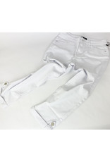 Rolled Up Pant with Cuff Tab - White