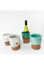 Tiny Town Pottery-consignment Wine Chiller White - Consignment
