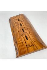 Wood From the Hood Small Cribbage Board Dark Stain