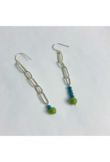 Emily Madland /Consignment EM12 Jade and Apatite Earrings