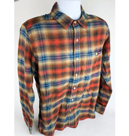 Pendleton Fremont Flannet Shirt - Copper Navy Plaid