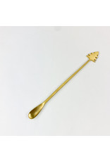 Creative Co-Op Brass Tree Cocktail Spoon