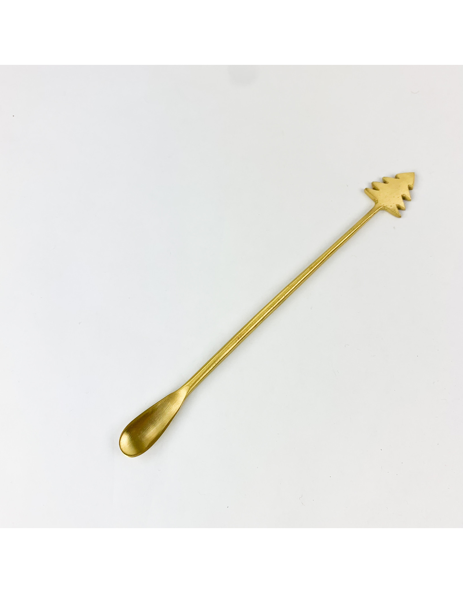 Creative Co-Op Brass Tree Cocktail Spoon