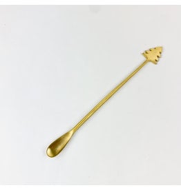 Creative Co-Op Brass Tree Cocktail Spoon