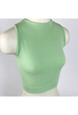 Bamboo Rib High Neck Mint