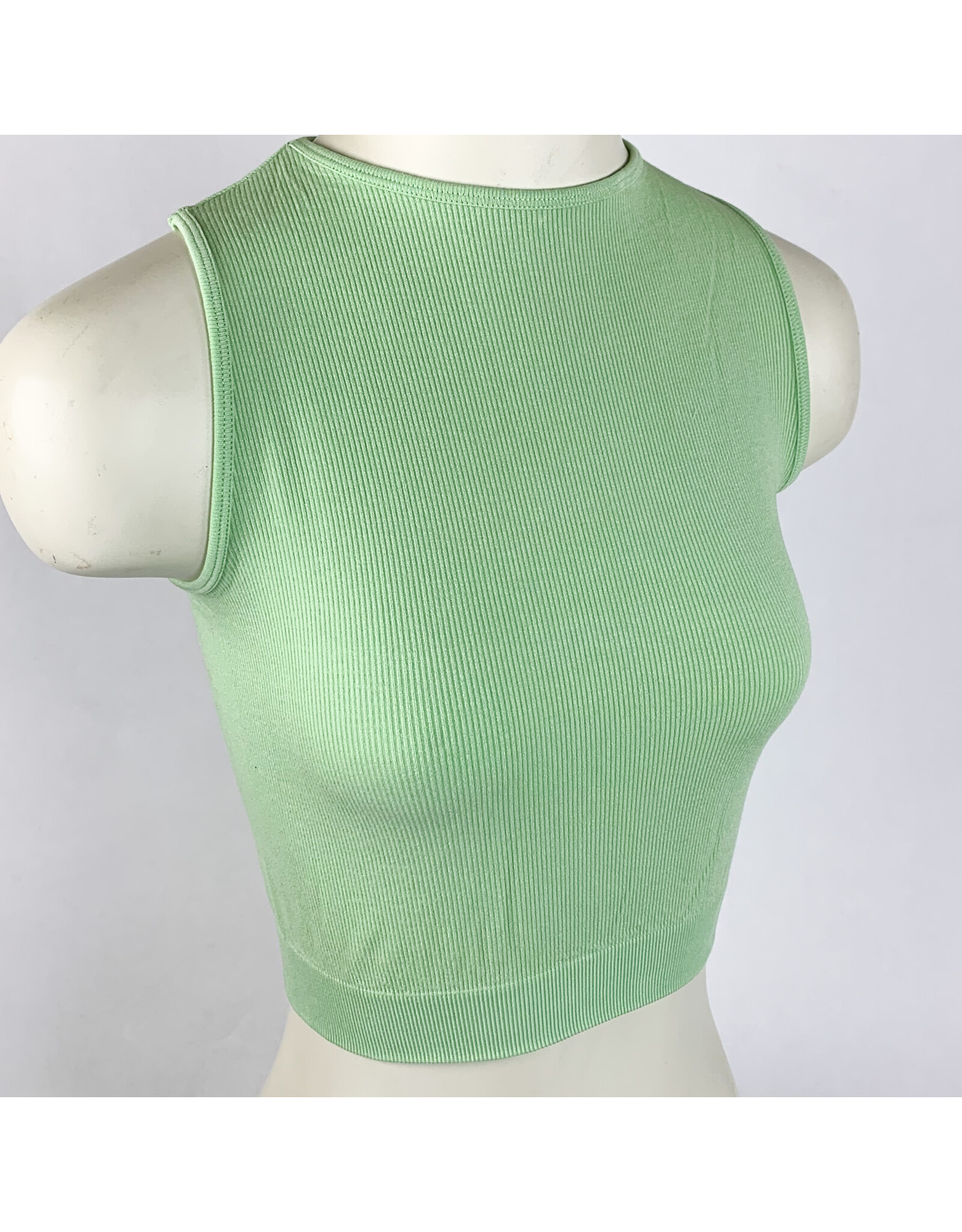 Bamboo Rib High Neck Mint