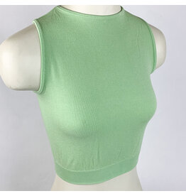 Bamboo Rib High Neck Mint