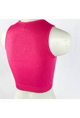 Bamboo Rib High Neck Fushia