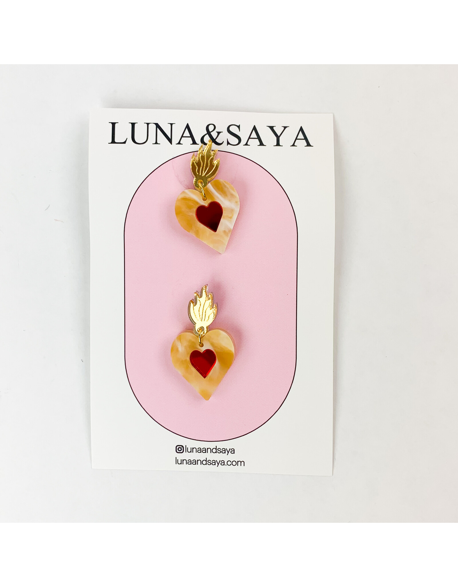 Luna and Saya Sacred Heart Dangles