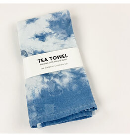 The Materials Design Co Naturally Dyed Cotton Tea Towel Indigo Sky