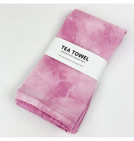 The Materials Design Co Naturally Dyed Cotton Tea Towel Magenta