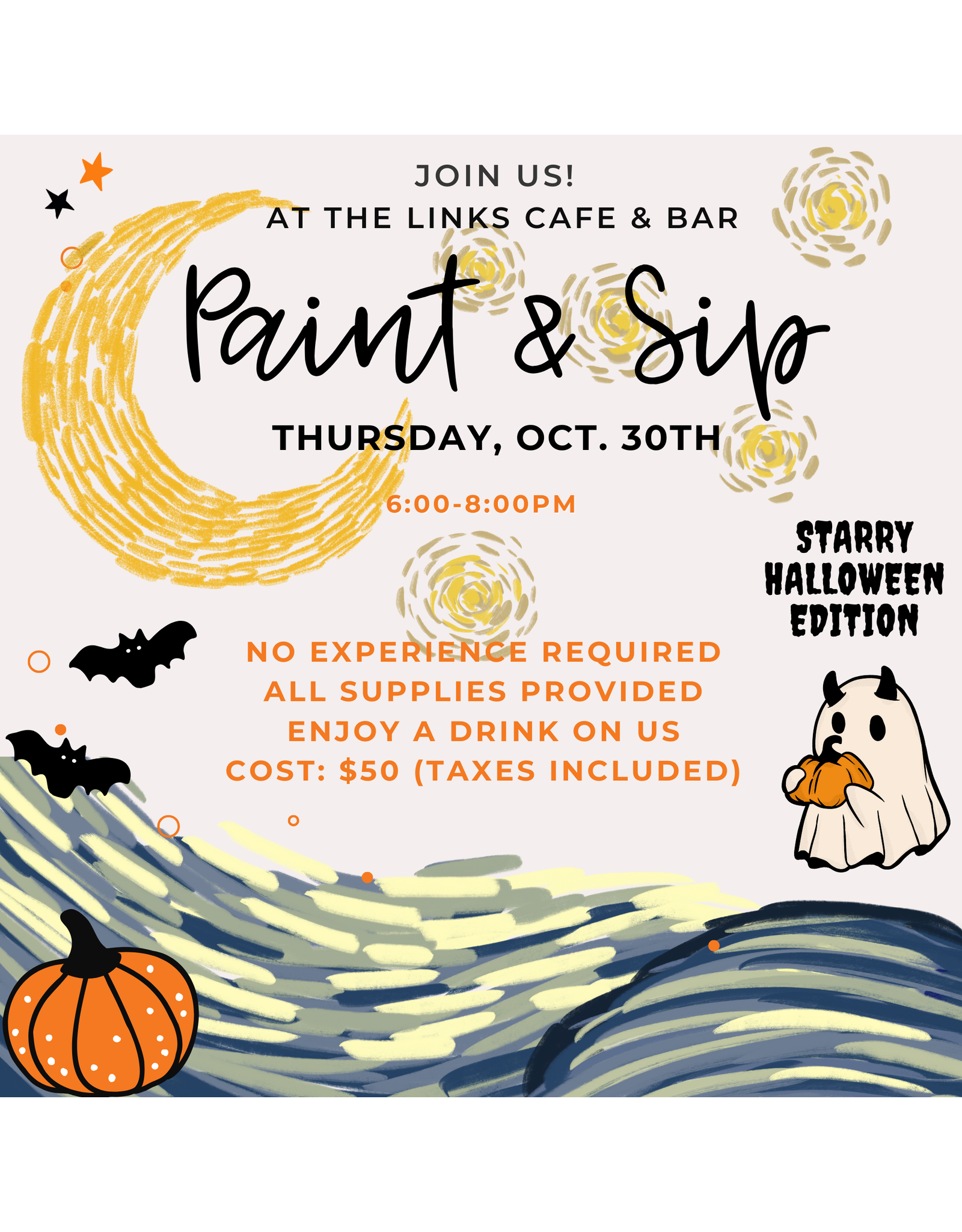 Paint & Sip Event - Thu, Oct 30