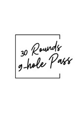 30 Rounds 9-hole prepaid pass
