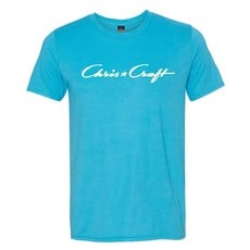 Chris Craft Shirt, Tri-Blend Tee Pacific Blue