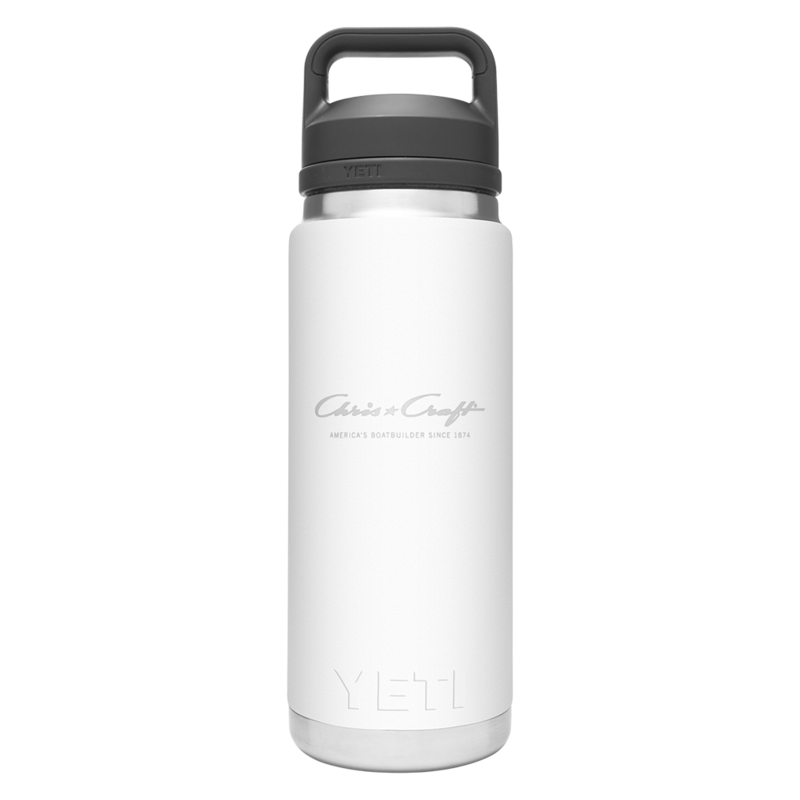 Chris Craft Yeti Water Bottle w/Chug Cap (26oz) - White