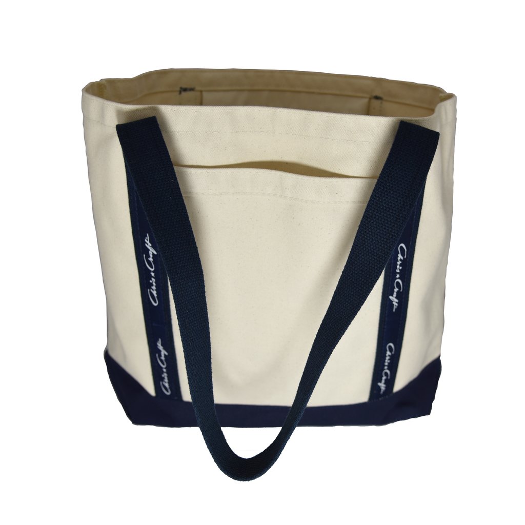 Chris Craft Chris Craft Canvas Chatham Tote Bag - Navy Straps w/Navy Gusset