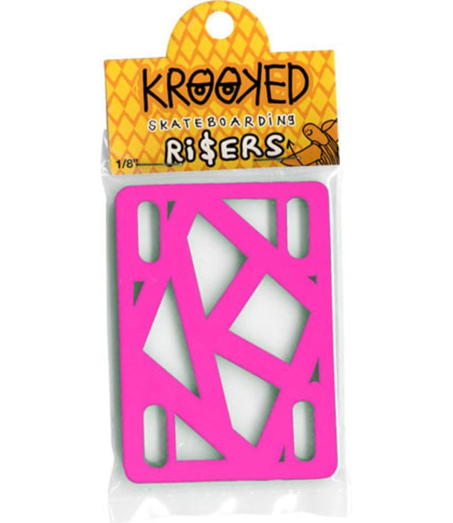 Krooked Riser Pads 1/8" Hot Pink - Single Set