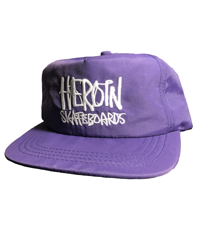 Heroin script purple nylon snapback 