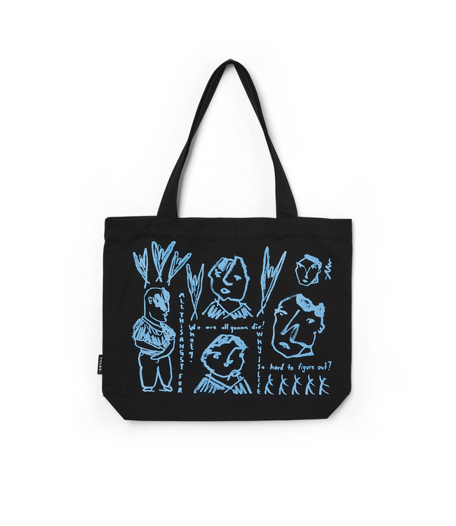 Polar Candelabro Doodle Tote Bag (Black)