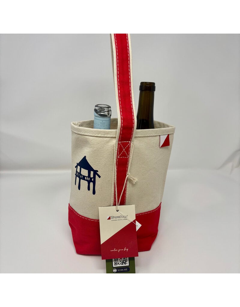 The Fairhope Store Canvas Wine Bag