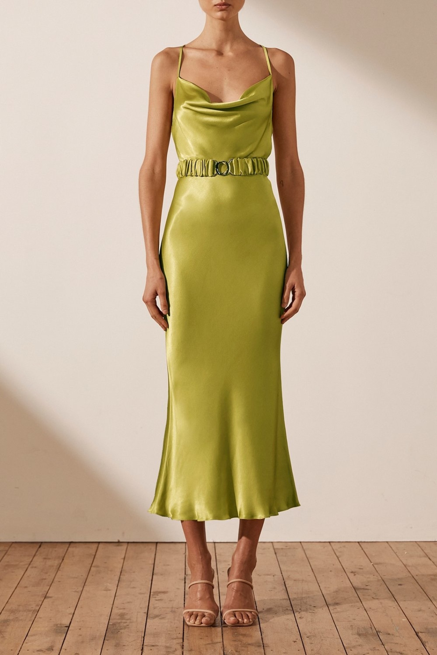 knee length dresses for ladies Emerys Pleated Midi Dress main image 1
