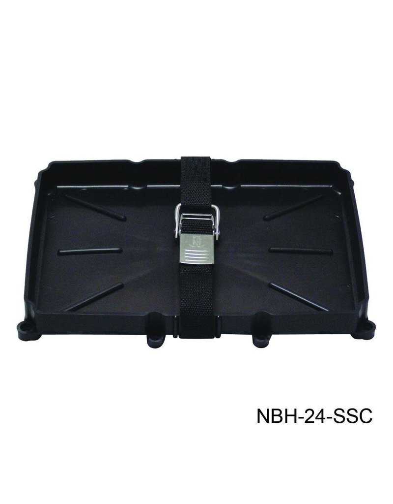 TH Marine Battery Tray with Stainless Steel Buckle 24 Series NBH-24-SSC-DP