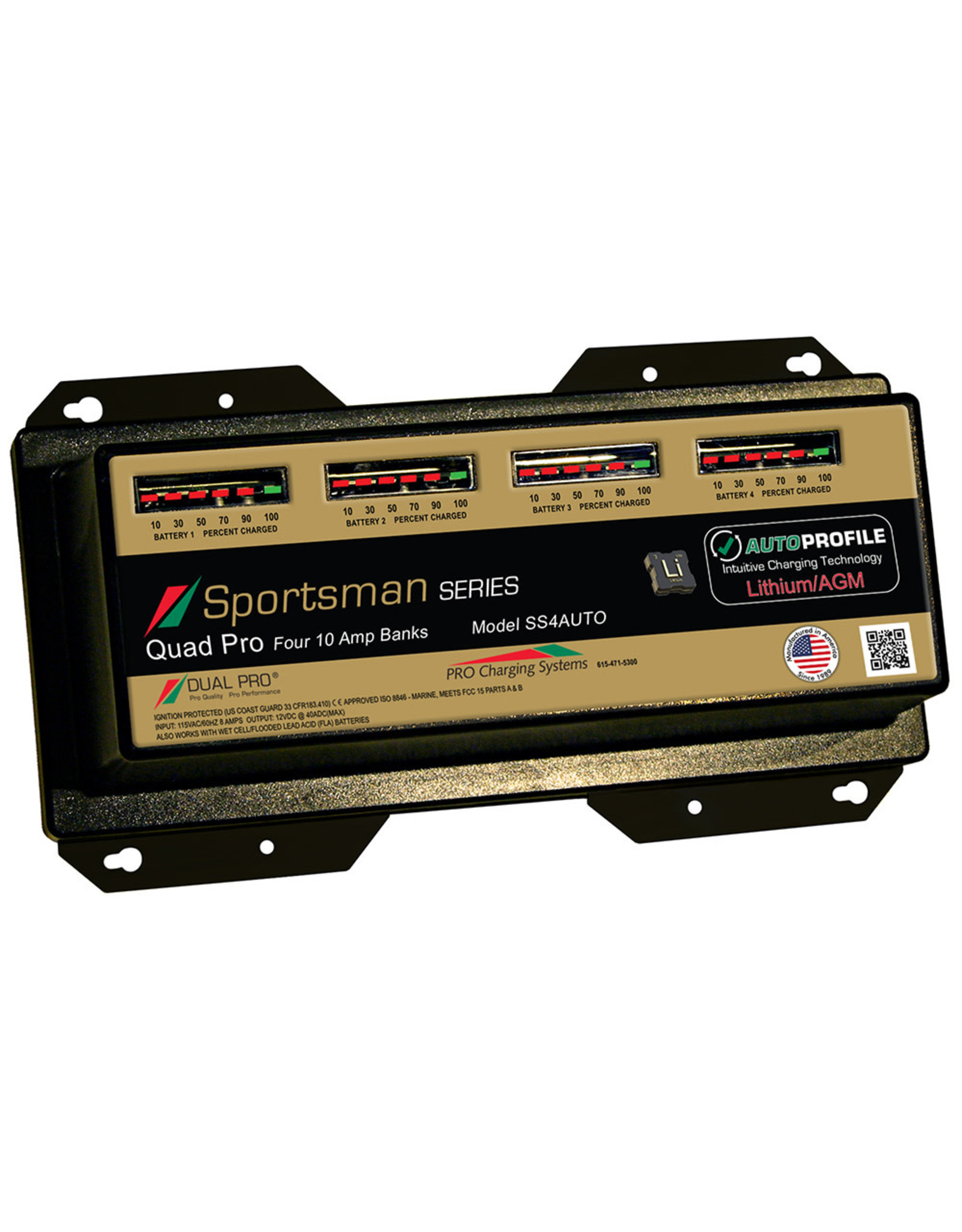 Dual Pro SS4 Auto 40A - 4-Bank Lithium/AGM Battery Charger