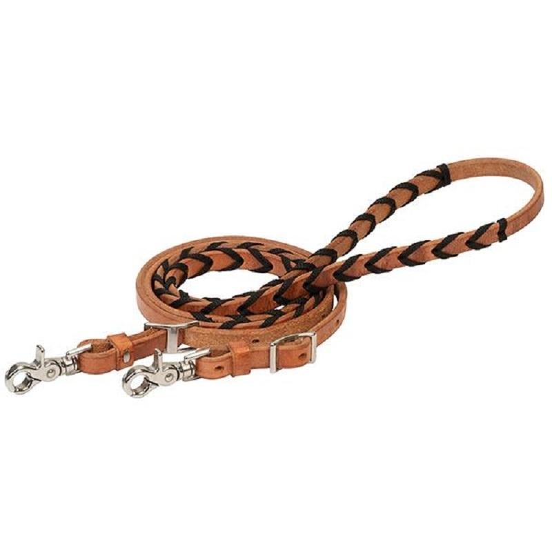Rênes Tressées En Cuir Windsor Pour équitation - Noir Ou Marron, Livraison Gratuite