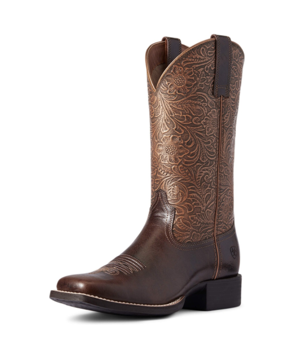 Ariat Round up wide square toe Arizona brown D R Boutique