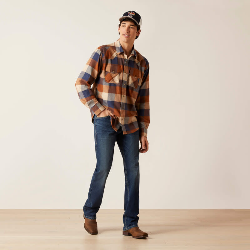 Chemise Western Classique Ariat Buster pour Homme - Blanc