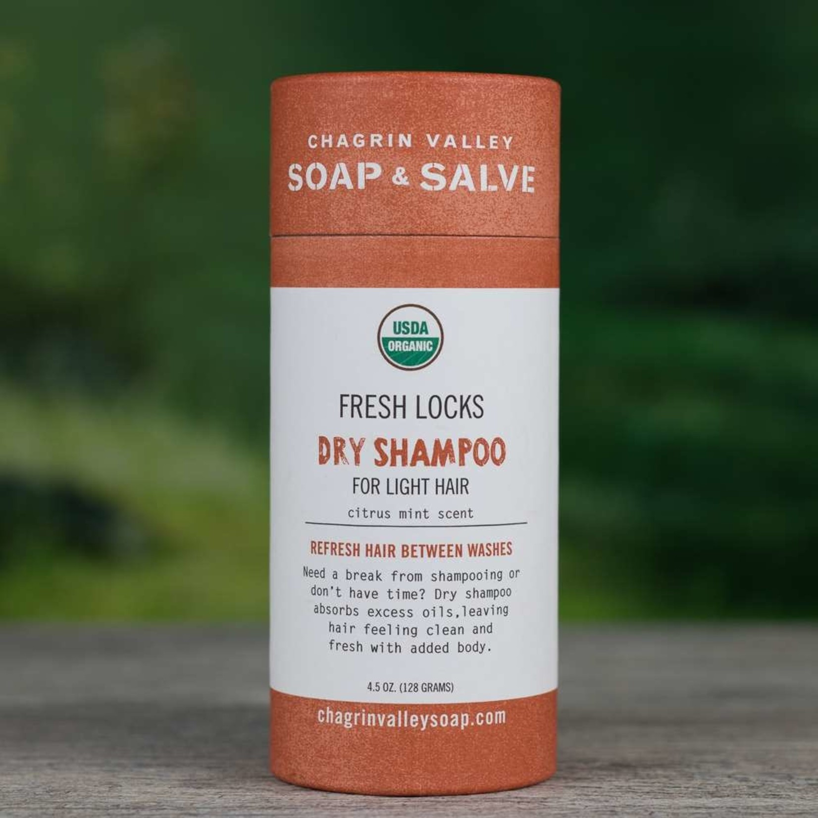 Chagrin Valley Soap and Salve Organic Citrus Mint Dry Shampoo for Light Hair