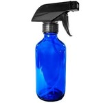 Boston Round 8oz Glass Bottle Blue with Sprayer