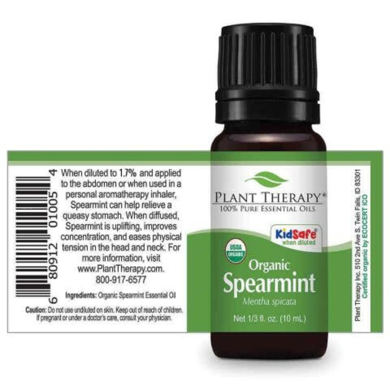 Plant Therapy PT Organic Spearmint Essential Oil 10ml