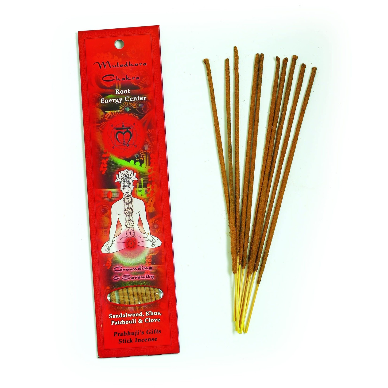 Prabhujis Gifts Muladhara Root Chakra - Grounding & Serenity Incense Stick