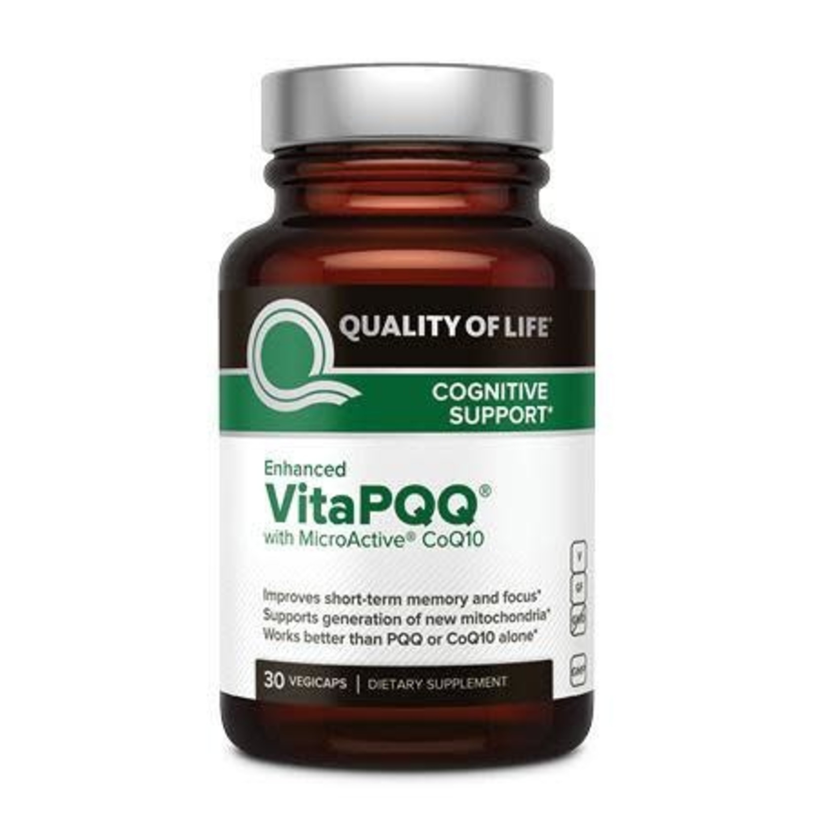 Quality of Life QOL Enhanced VitaPQQ with CoQ10 30 Vegicaps
