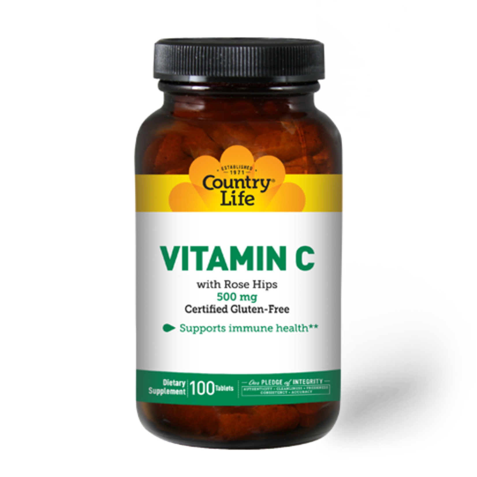 Country Life Country Life Vitamin C 500mg with Rose Hips 100 Tablets
