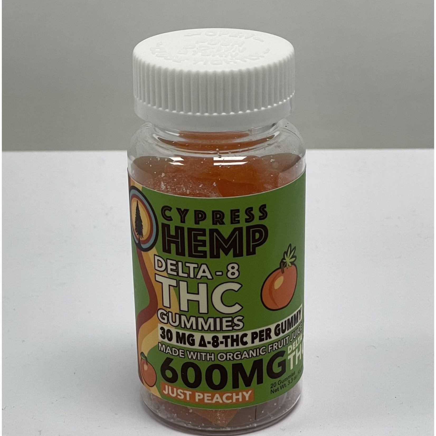 Cypress Hemp Cypress Hemp 30mg Delta 8 THC Peach Gummies 600mg 20ct