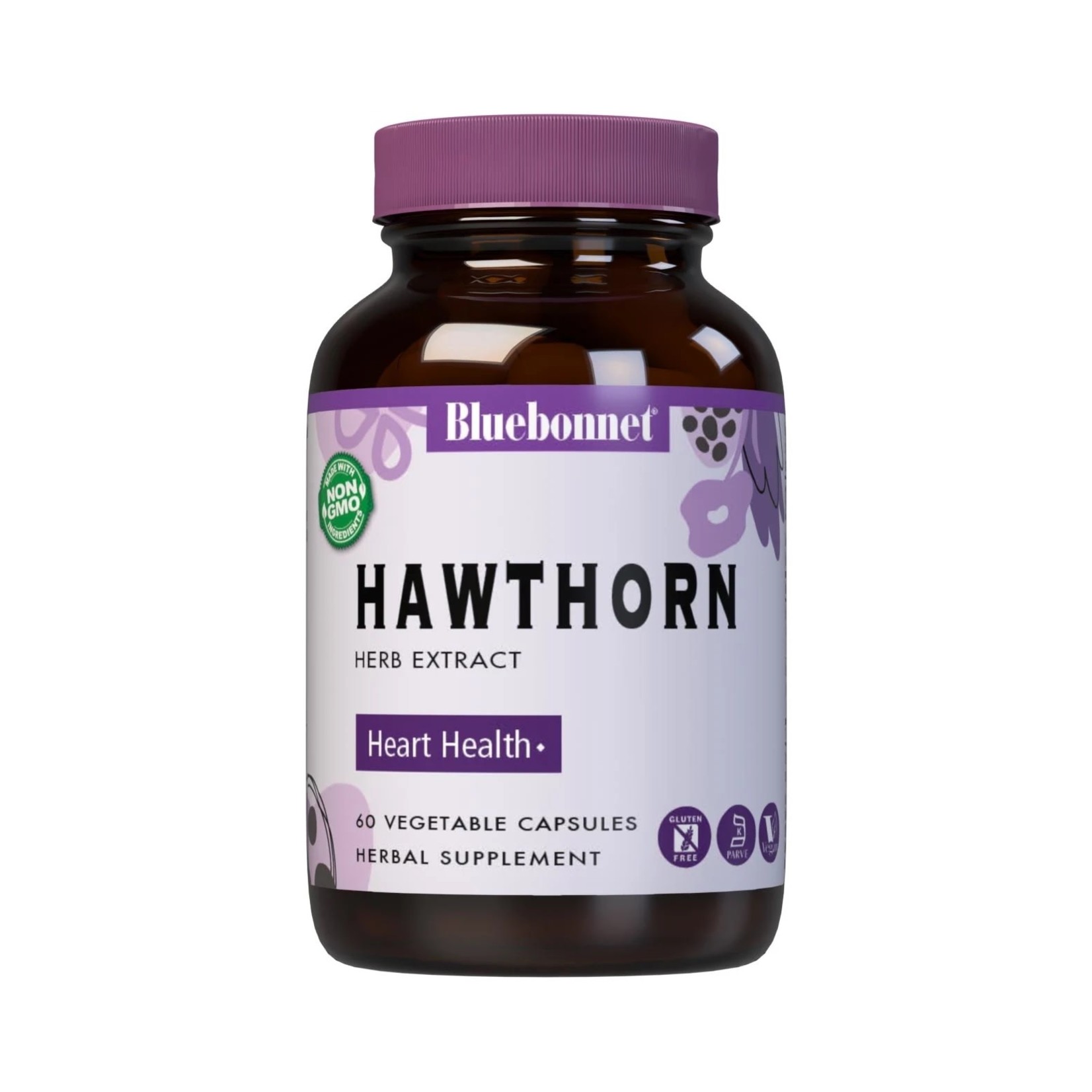 BlueBonnet Bluebonnet Hawthorn Herb Extract 60 Vegetable Capsules