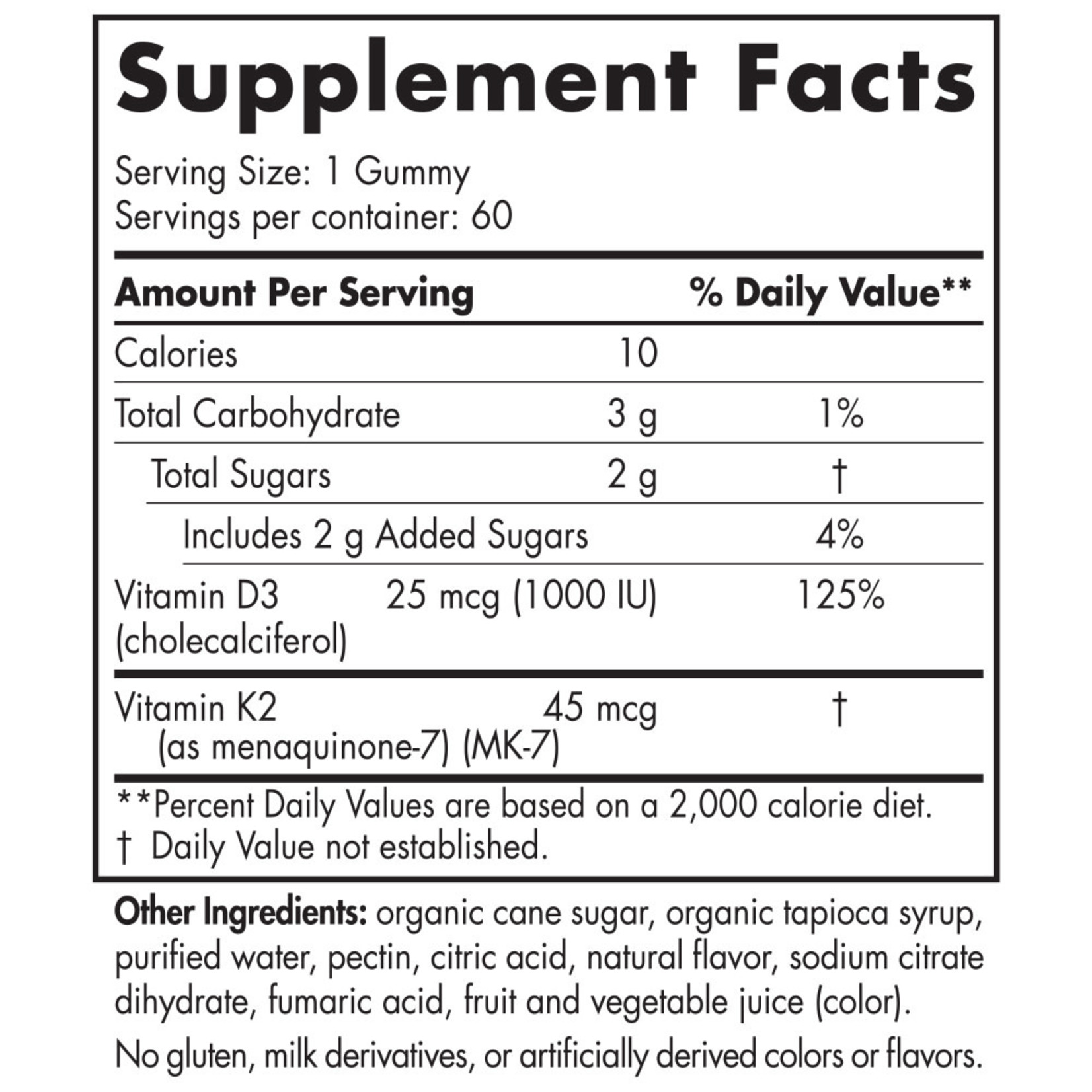 Nordic Naturals Nordic Naturals Vitamin D3 + K2 Gummies 60ct