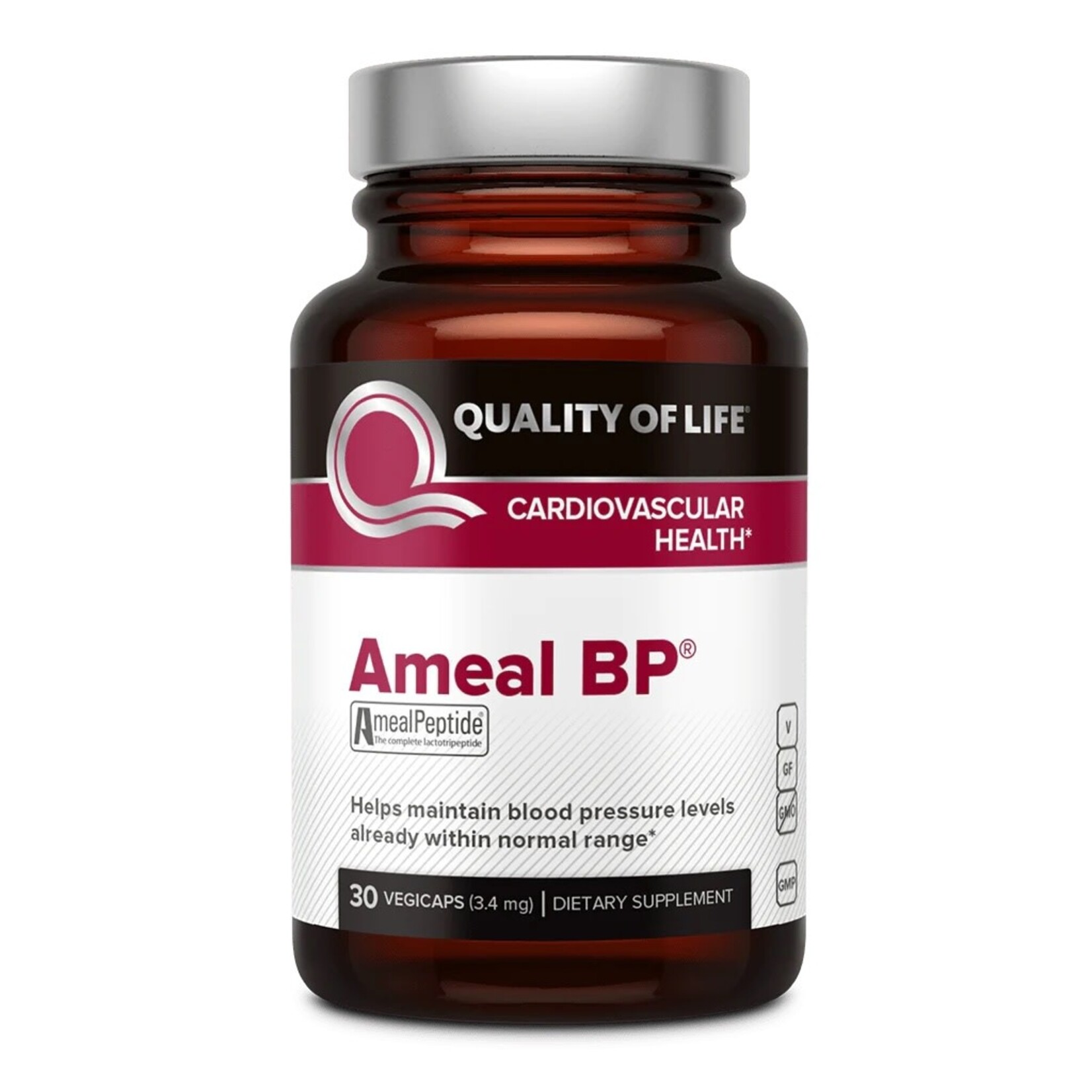 Quality of Life QOL Ameal BP Cardiovascular Health 30 Vegicaps