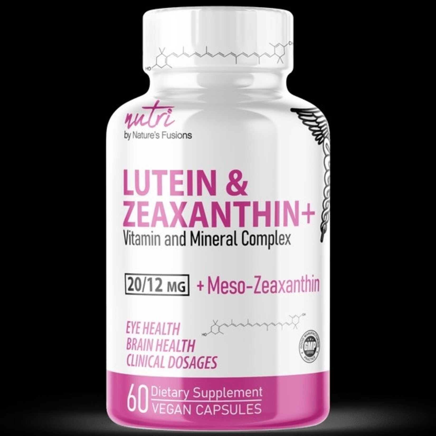 Natures Fusion Nutri Lutein & Zeaxanthin+ 20/12mg 60 Vegan Capsules