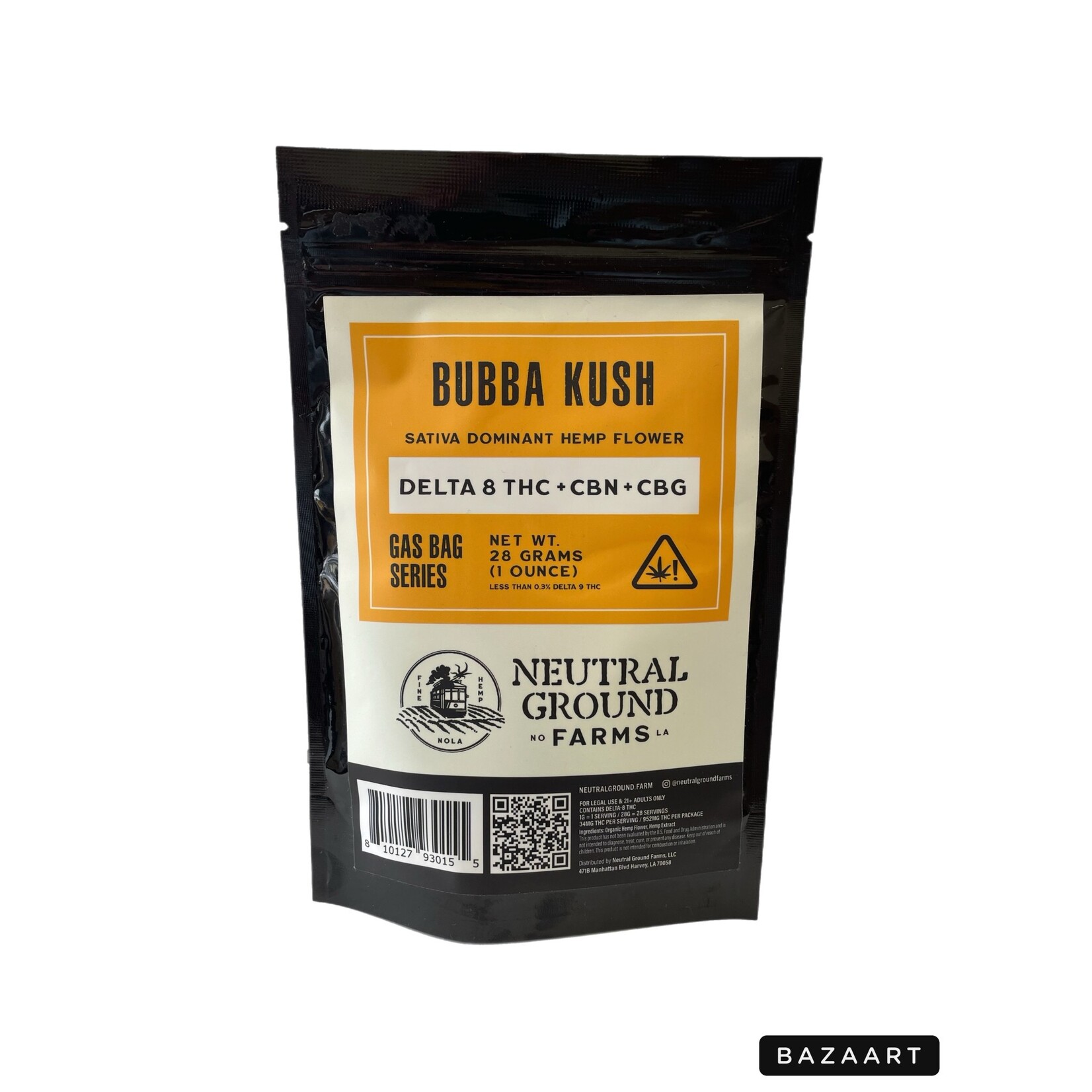Neutral Ground Farms NGF Delta 8 THC CBN CBG Flower (Shake) 28grams